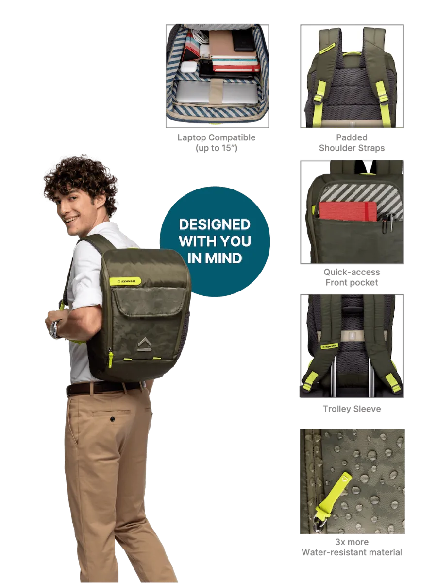 Casual Army Green Backpack
