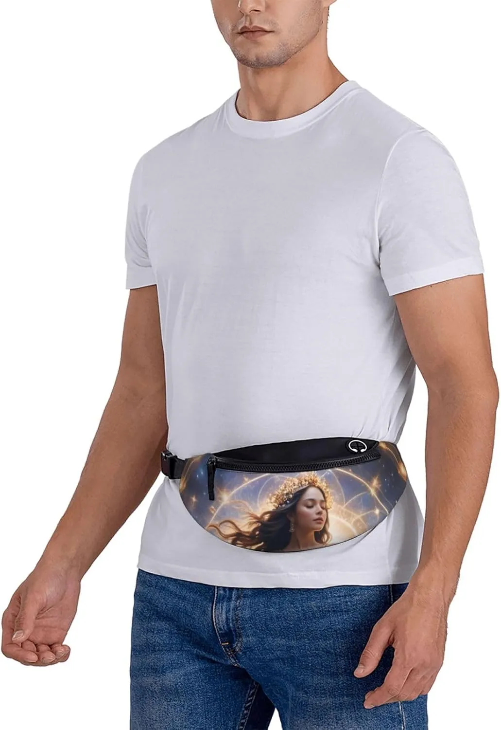 Casual Celestial Dance Printed Fanny Pack,Crossbody Fanny packs for women Men Waist Bag for Running Travel