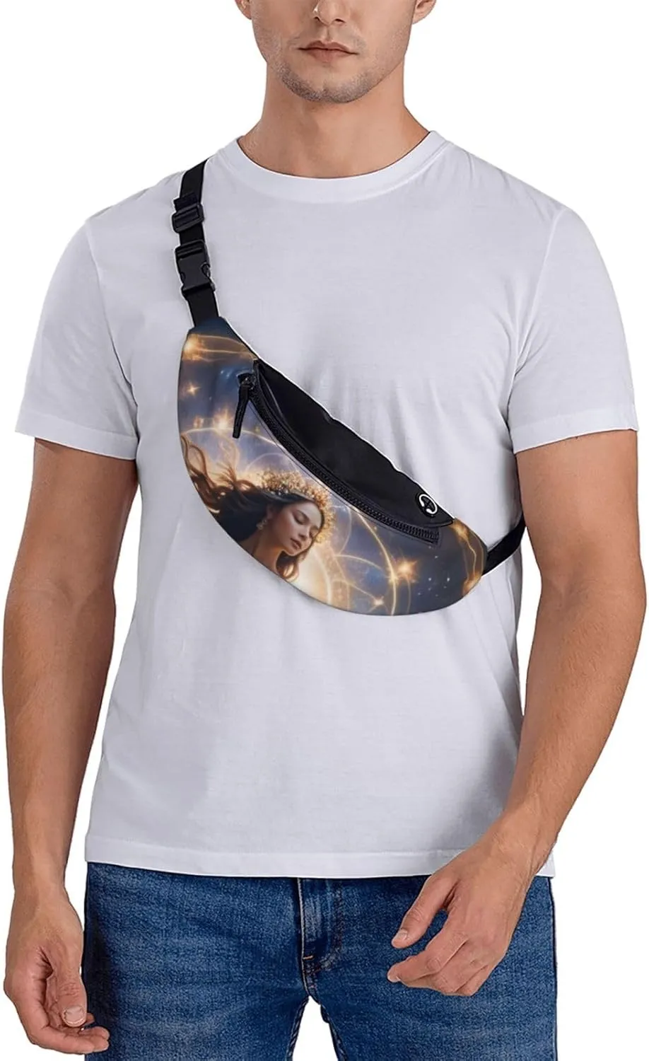 Casual Celestial Dance Printed Fanny Pack,Crossbody Fanny packs for women Men Waist Bag for Running Travel