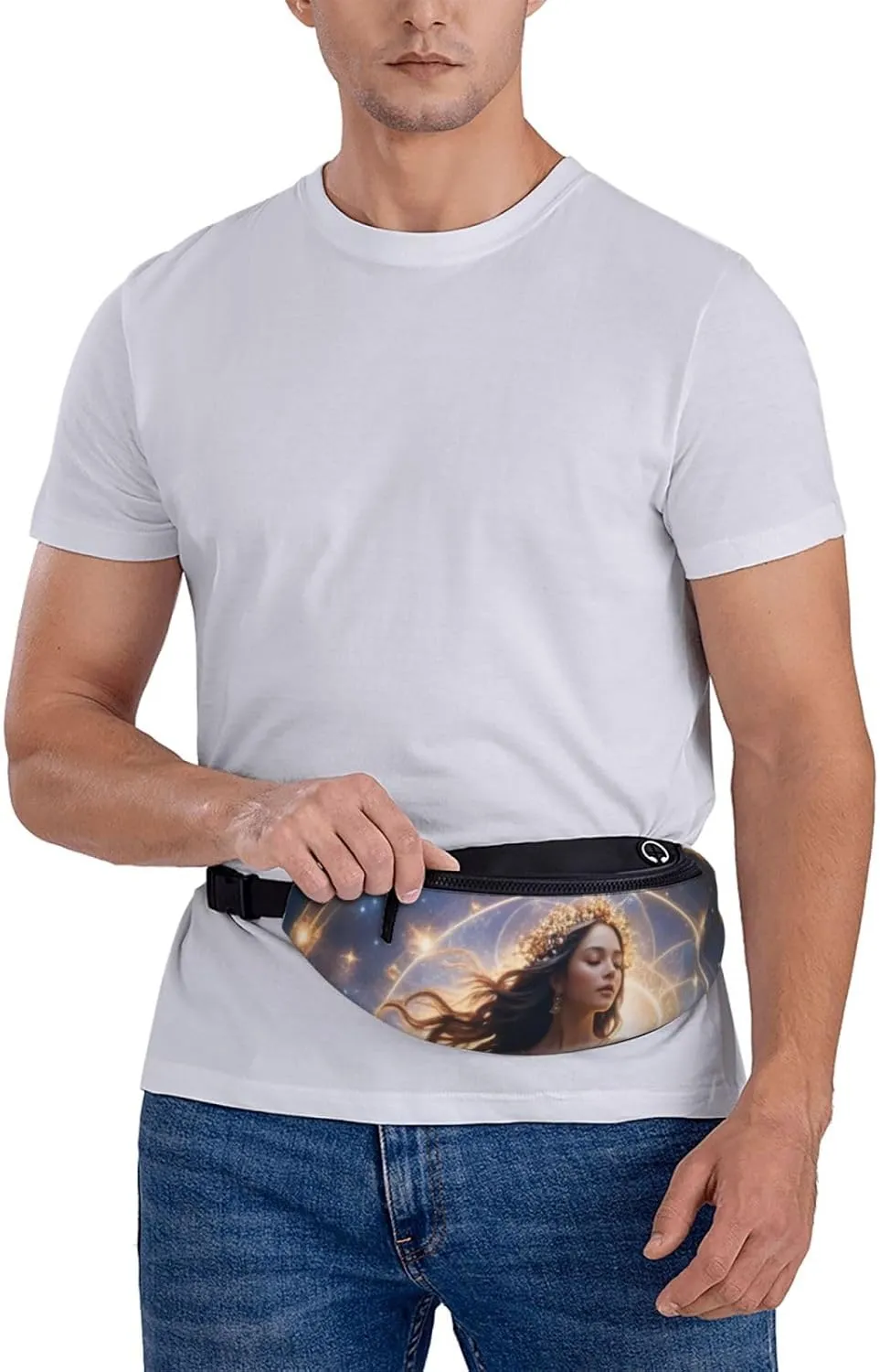 Casual Celestial Dance Printed Fanny Pack,Crossbody Fanny packs for women Men Waist Bag for Running Travel