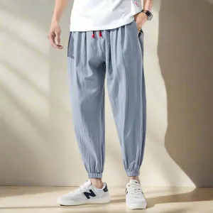 Casual Linen Cropped Pants