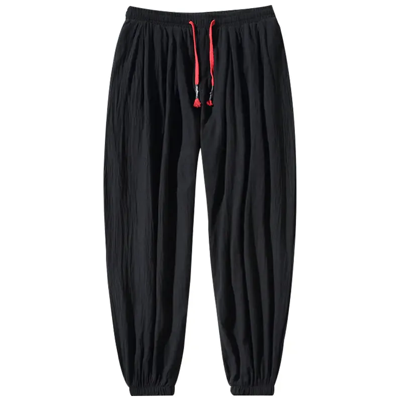 Casual Linen Cropped Pants