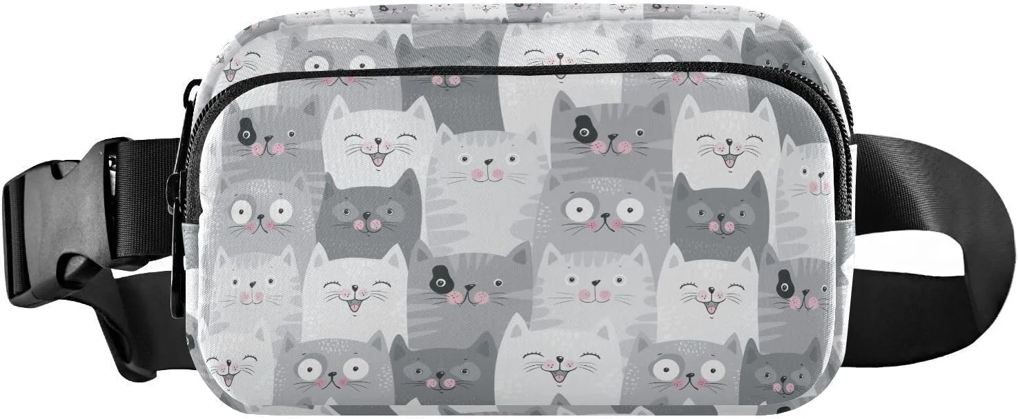 Cat Belt Bag for Women Fanny Pack Travel Waist Bags Lightweight for Traveling Casual Running Hiking Cycling
