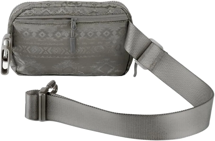 C.C Aztec Pattern Belt Bag - Fanny Pack & Crossbody Bag for Women - Fashion Waist Pack with Adjustable Strap - Gifts (Aztec Pattern - Lt. Grey)
