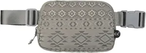 C.C Aztec Pattern Belt Bag - Fanny Pack & Crossbody Bag for Women - Fashion Waist Pack with Adjustable Strap - Gifts (Aztec Pattern - Lt. Grey)