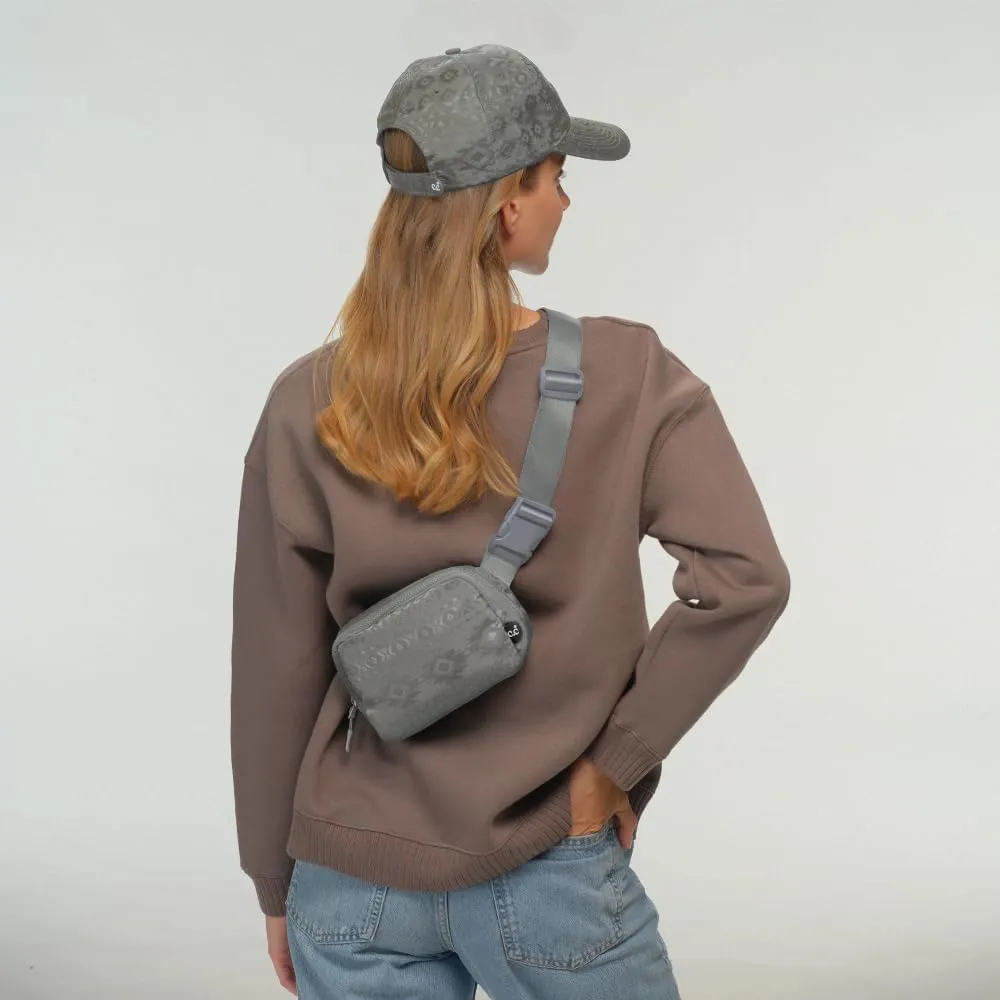 C.C Aztec Pattern Belt Bag - Fanny Pack & Crossbody Bag for Women - Fashion Waist Pack with Adjustable Strap - Gifts (Aztec Pattern - Lt. Grey)