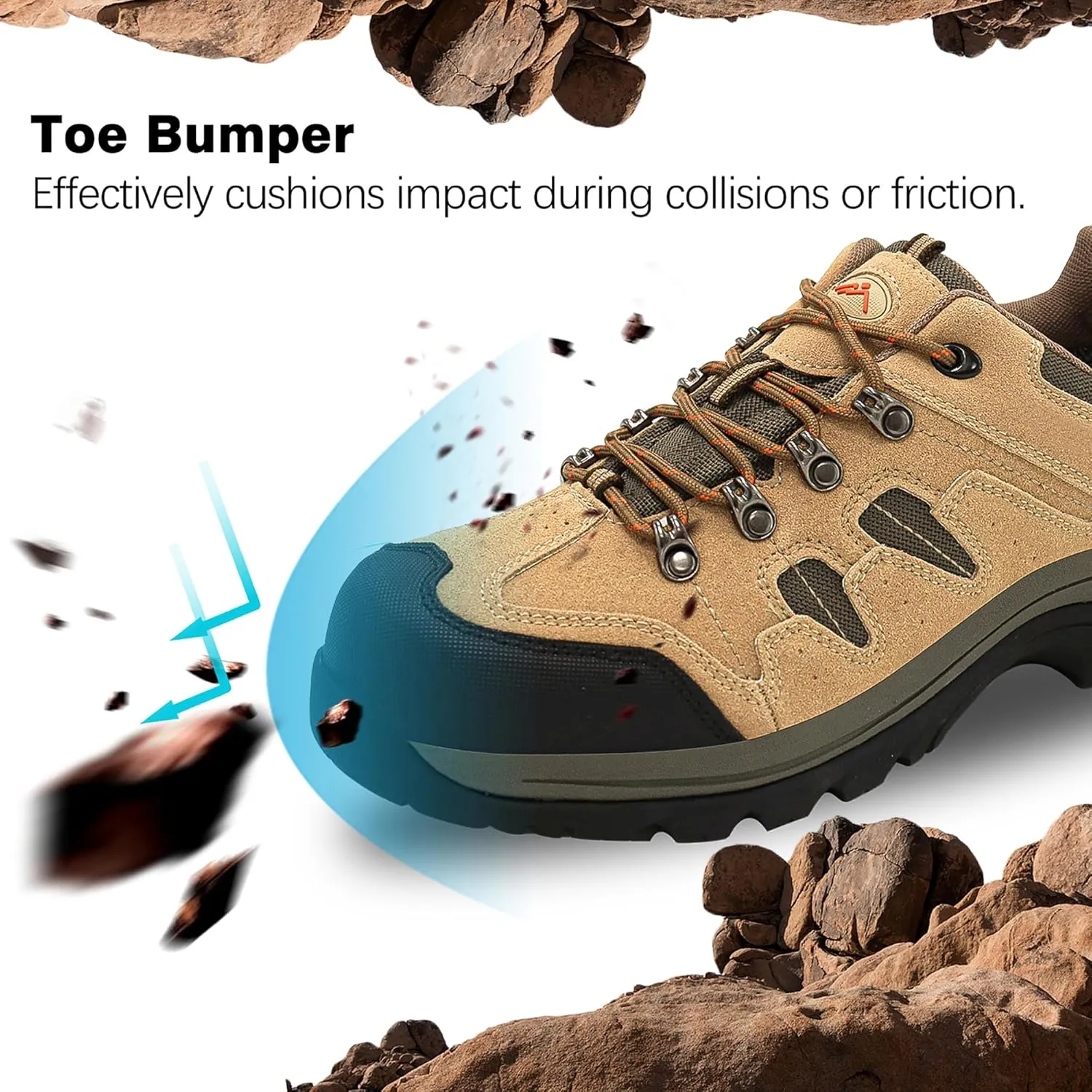 CC-Los Hiking Shoes for Men Lightweight Breathable Outdoor Trekking Sneakers