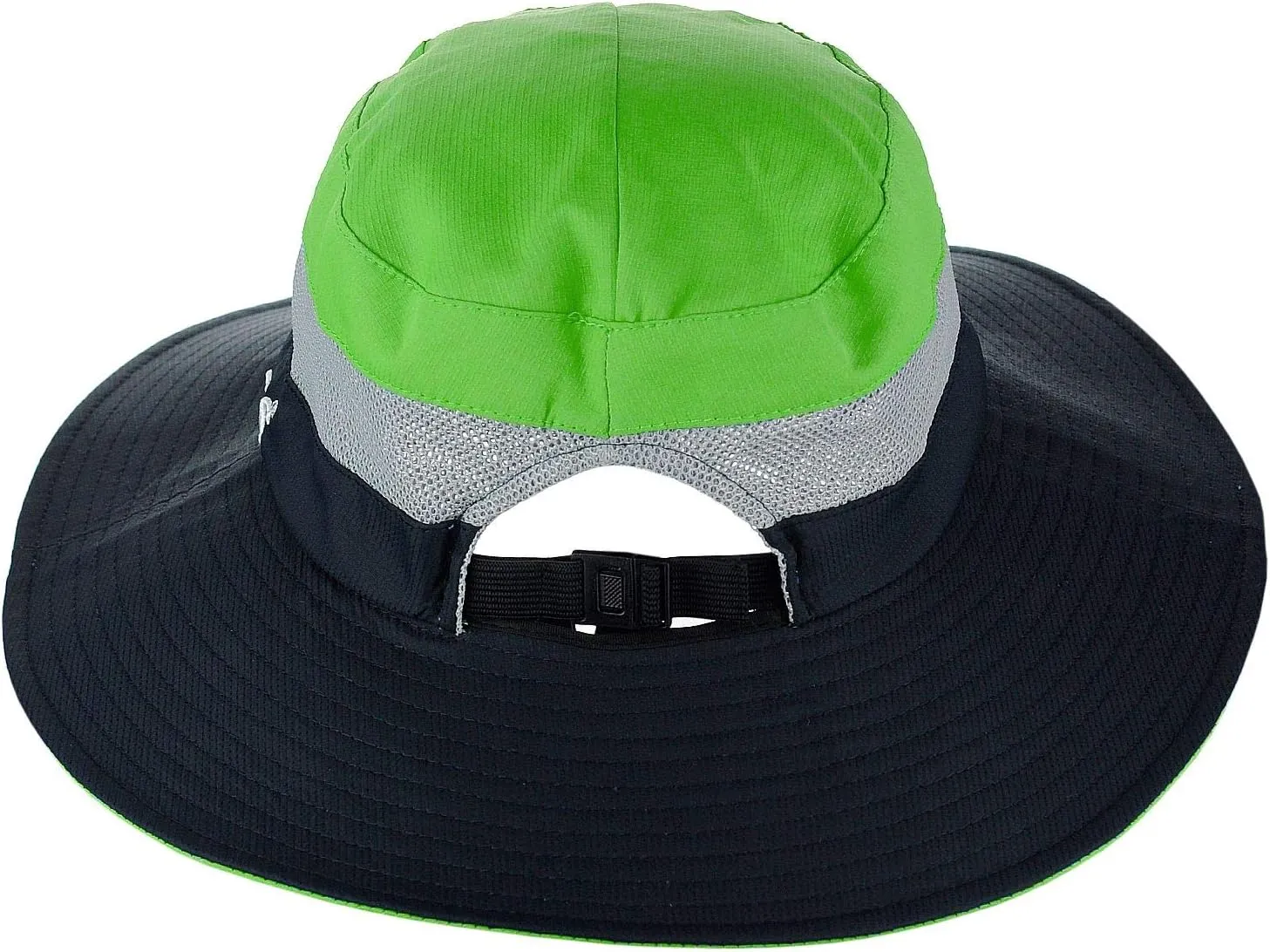 C.C Safari Sun Hat Wide Brim Hat with Ponytail Hole Packable UPF 50  for Hiking Camping