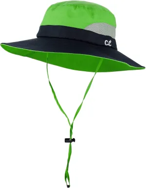 C.C Safari Sun Hat Wide Brim Hat with Ponytail Hole Packable UPF 50  for Hiking Camping