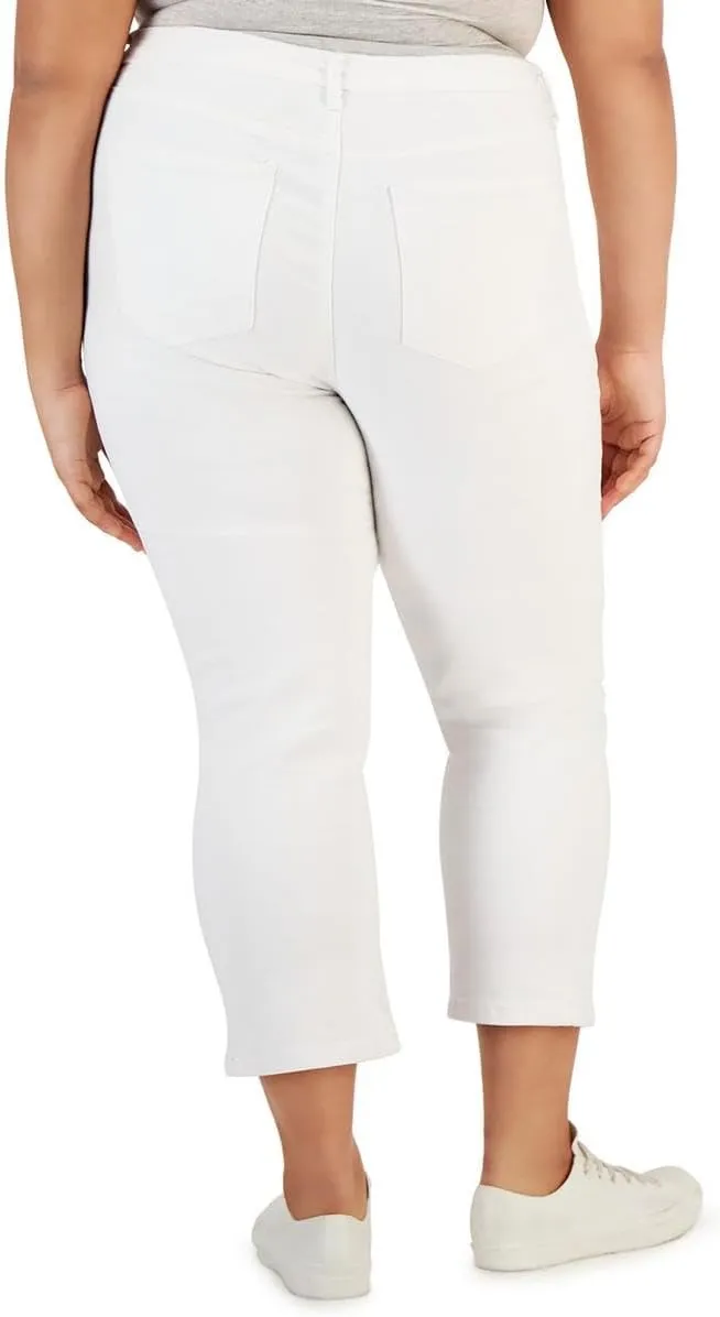 Celebrity Pink Womens Plus The Retro Denim Mid-Rise Straight Leg Jeans