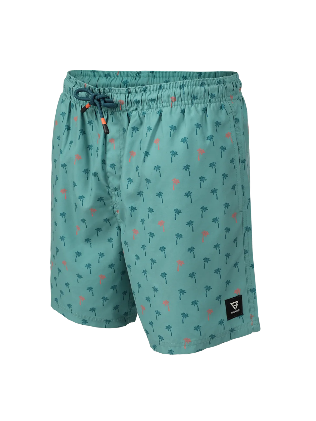 Cester-Mini Men Swim Shorts | Mini Palm Aqua Bottle Green