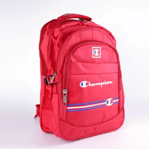 Champion Red Polyester Backpack - Functional Choice for Students and Professionals #111