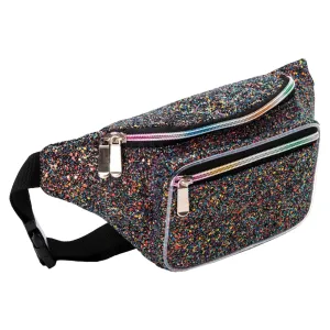Charcoal Glitter Fanny Pack
