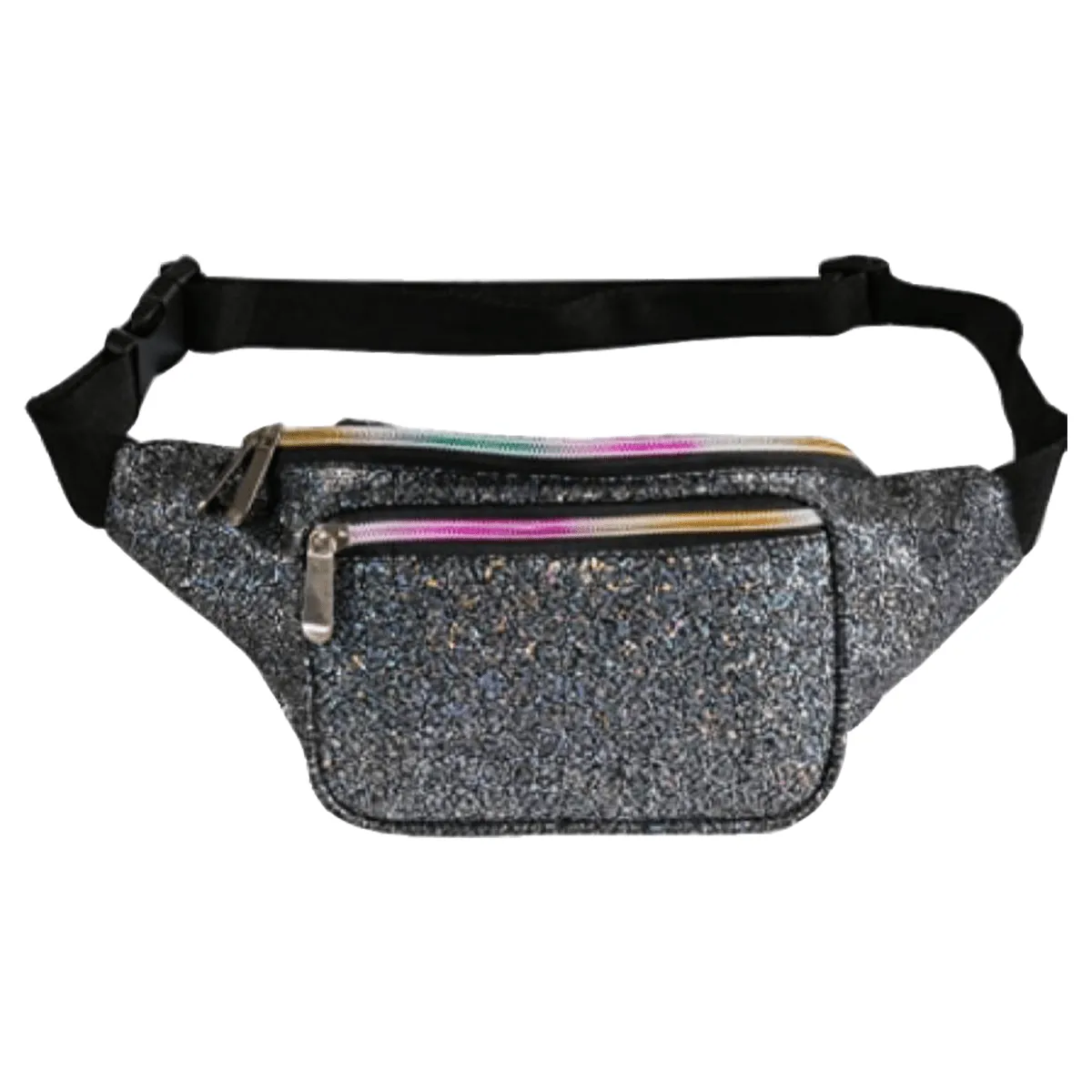 Charcoal Glitter Fanny Pack