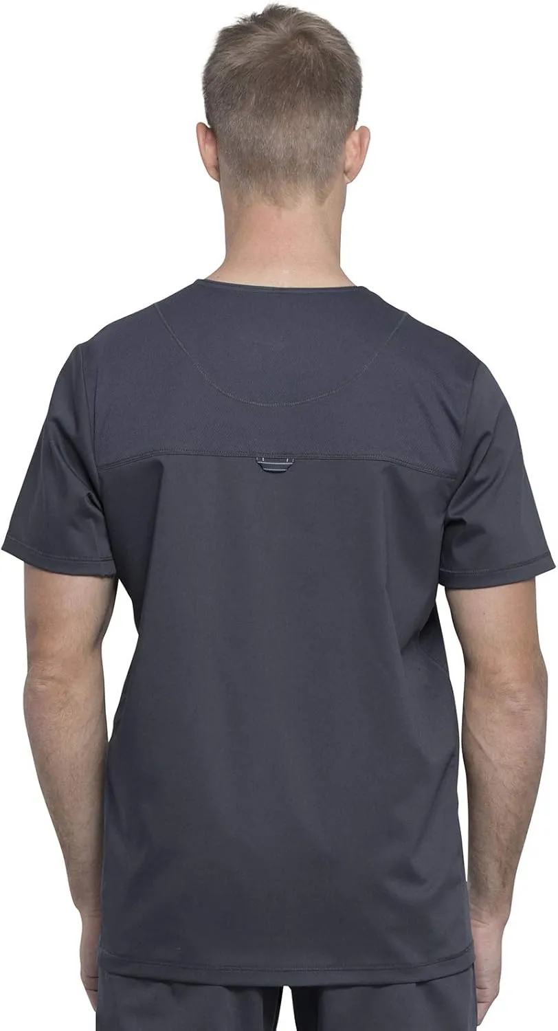 Cherokee Men's V-Neck Scrub Top with Mesh Yoke and Side Panels for Extra Breathability WW603
