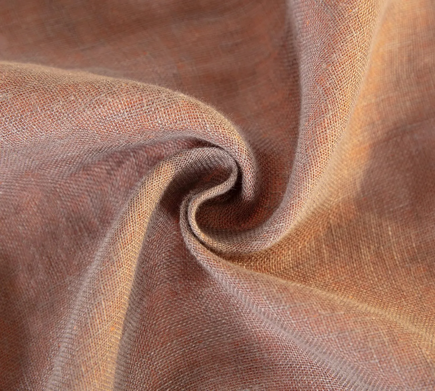 Chezmoi Collection Brussels Belgian Flax Linen Throw Blanket, 50" x 70" - Pre-Washed Super Soft Lightweight Breathable Summer Blanket Gray/Orange Color for Living Room Couch & Bed