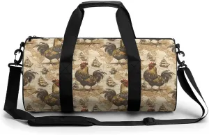 Chicken Ship Navigation Map Gym Bag for Men Women Duffle Bags Travel Tote