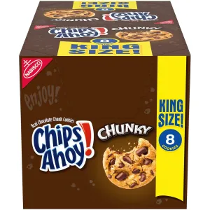 Chips Ahoy! Chunky, King Size, Cookies, 33.2 Ounce (Pack of 8)