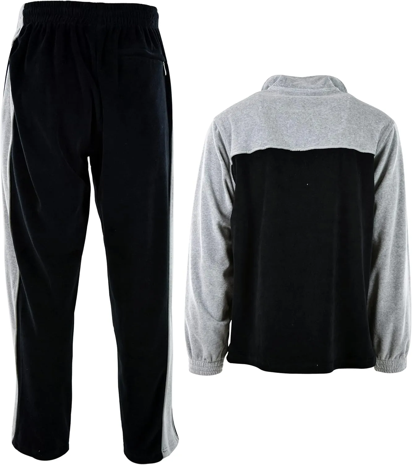 ChoiceApparel Mens Velour Tracksuit with Zippered Pockets