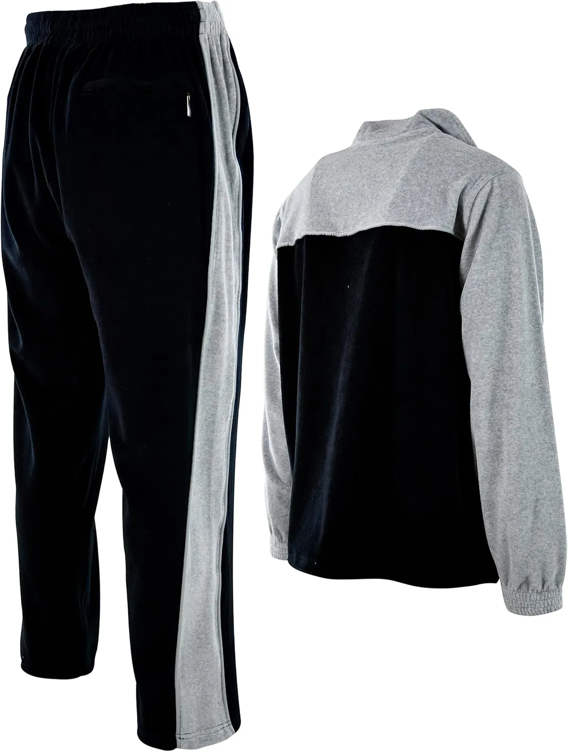 ChoiceApparel Mens Velour Tracksuit with Zippered Pockets