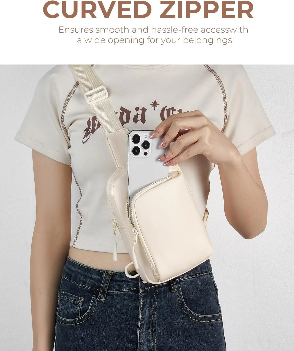 CHOLISS Small Crossbody Bags for Women and Men, Sling Bag for Women and Men Trendy, Fanny Packs Chest Bag with Extended Strap