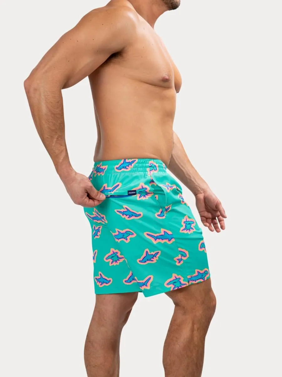 Chubbies Men’s Swim Shorts, Stretch Swimming Board Trunks, Beach Shorts, Quick Dry, 7 Inch Inseam