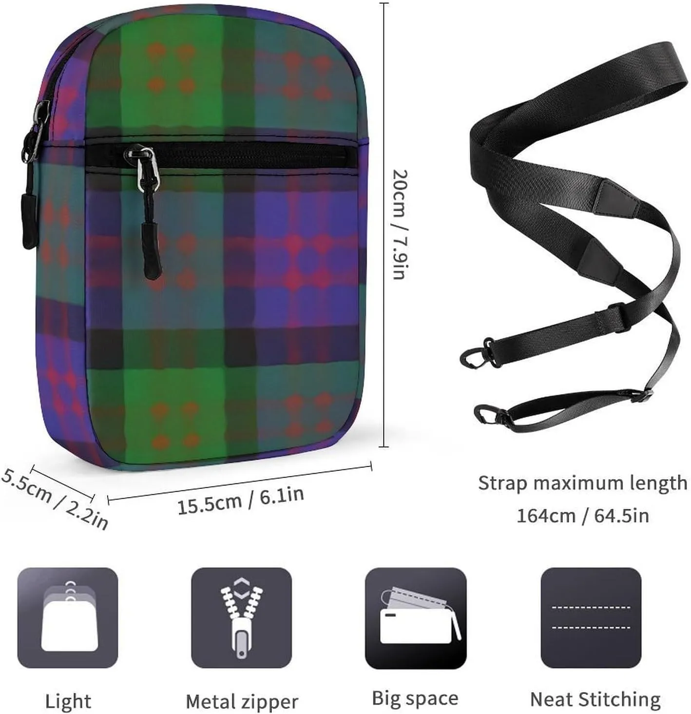 Clan MacDonald Donald Detachable Shoulder Strap Small Shoulder Bag Unisex
