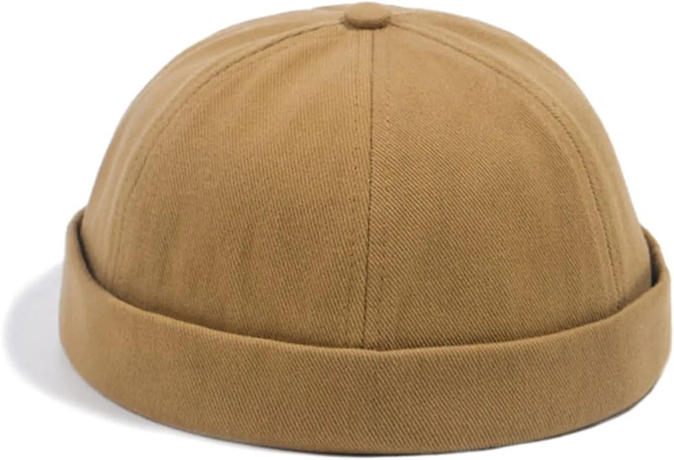 CLAPE Mens Denim Brimless Skullcap Sailor Cap Rolled Cuff Retro Beanie Hat Work Beanie Harbour Hat