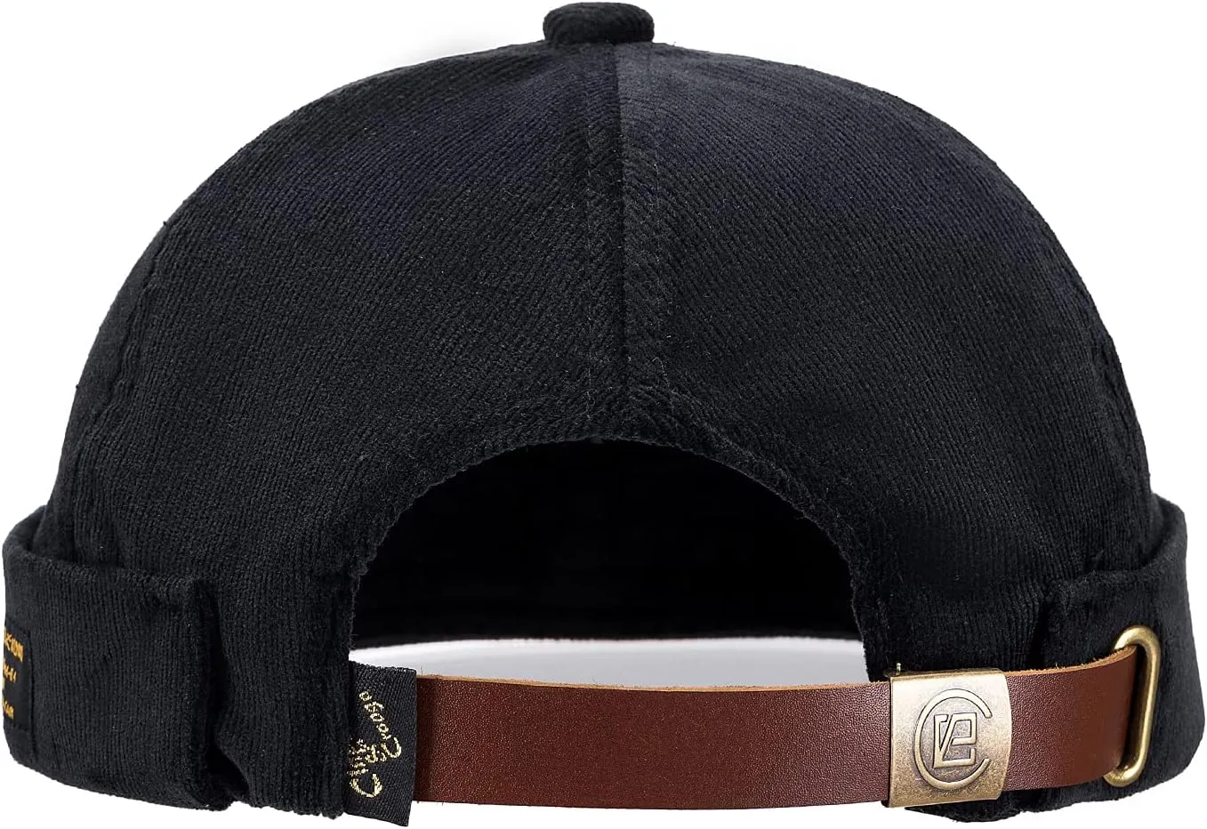 CLAPE Mens Denim Brimless Skullcap Sailor Cap Rolled Cuff Retro Beanie Hat Work Beanie Harbour Hat