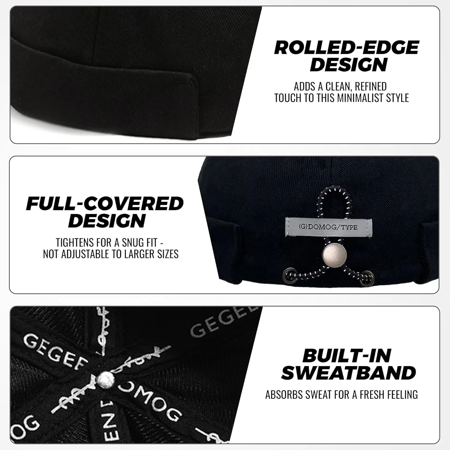 CLAPE Mens Denim Brimless Skullcap Sailor Cap Rolled Cuff Retro Beanie Hat Work Beanie Harbour Hat