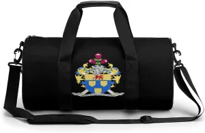 Coat of Arms of The Bureau of Heraldry Gym Bag Sports Duffle Bags for Men Women Travel Swimming Fitness with Shoe And Wet Compartment