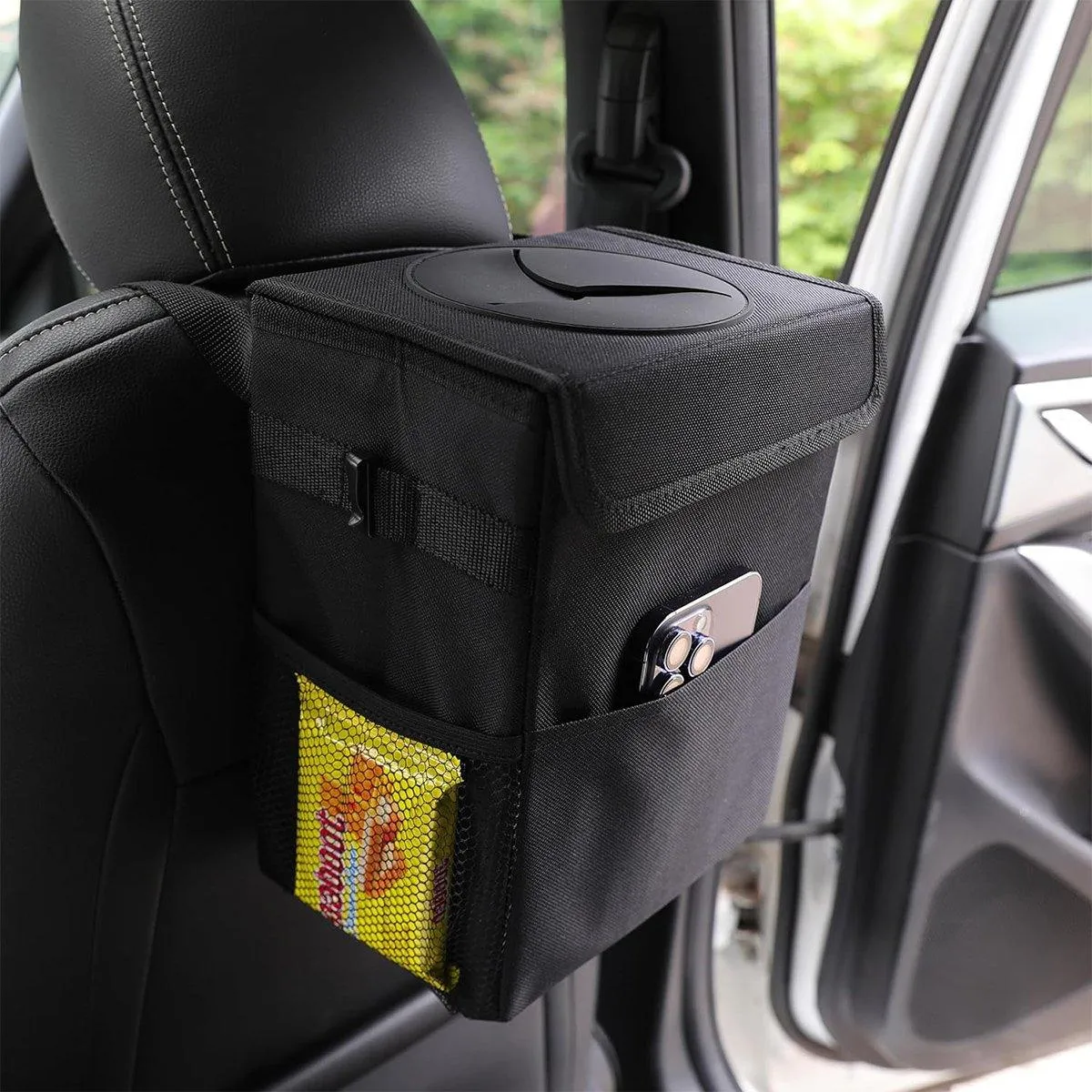 Collapsible Car Wastebasket Storage Box Portable Car Trash Bin for Vehicle Use