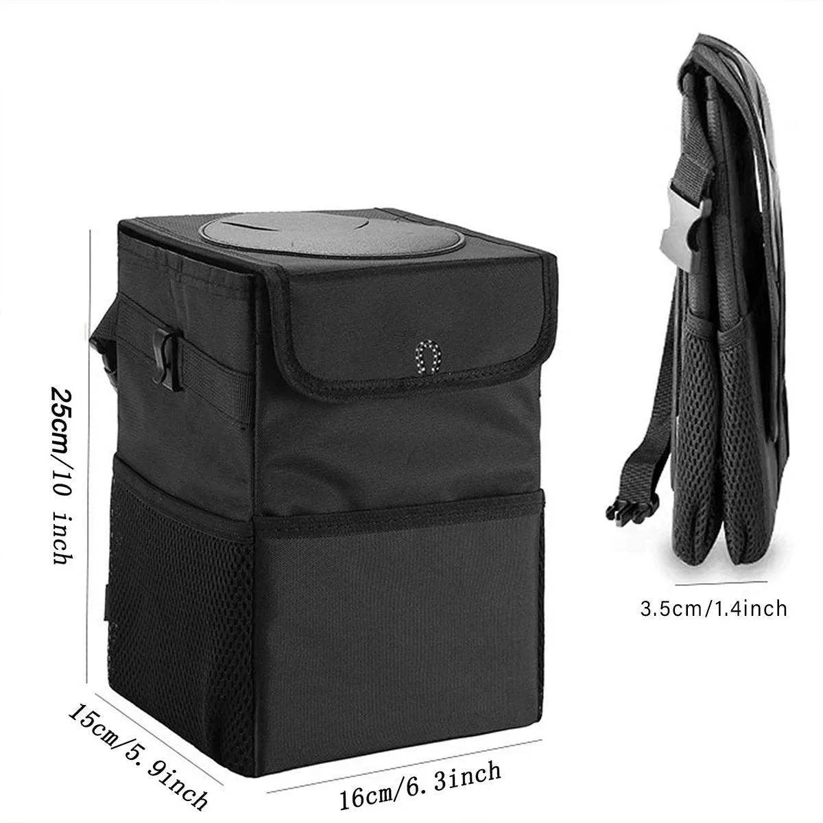 Collapsible Car Wastebasket Storage Box Portable Car Trash Bin for Vehicle Use