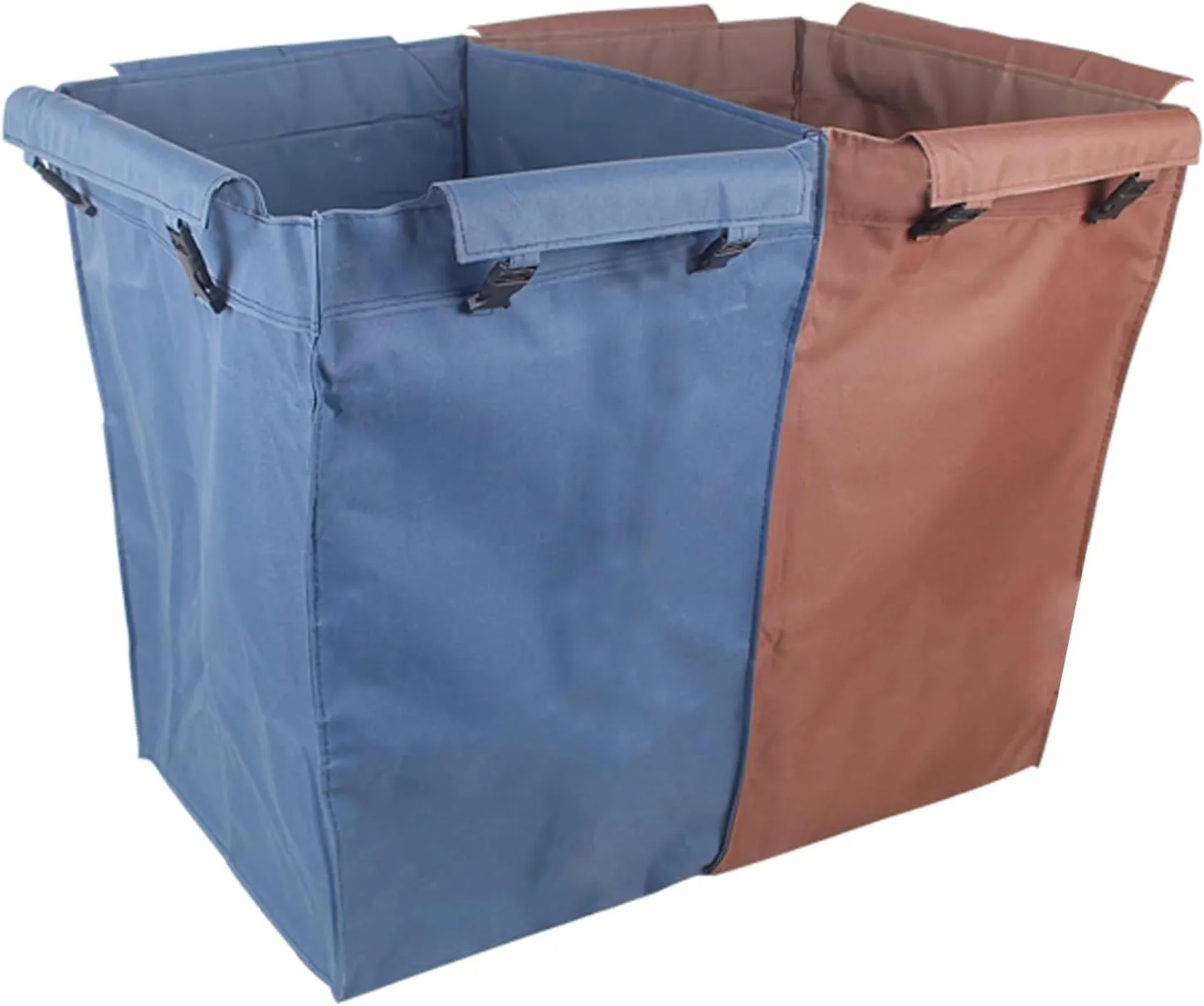 Commercial Cleaning Cart Bag High Strength, Waterproof and Easy to Clean Oxford Fabric, Laundry Hamper Bag Separation Design and Buckle Design