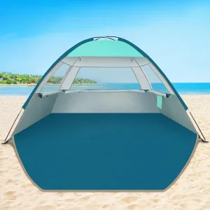 COMMOUDS Beach Tent Sun Shade for 3/4-5/6-7/8-10 Person, UPF 50  Beach Sun Shelter Canopy Tent, Lightweight, Easy Set Up and Carry