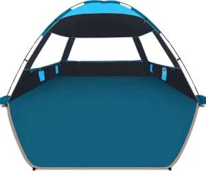 COMMOUDS Beach Tent Sun Shade for 3/4-5/6-7/8-10 Person, UPF 50  Beach Sun Shelter Canopy Tent, Lightweight, Easy Set Up and Carry