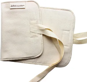 Compress Pad for Castor Oil Pack Unbleached Organic Cotton Flannel 100% Natural Material 32x16cm with Cotton Ties