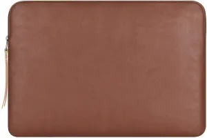CONTACTS Slim Protective Laptop Sleeve 13-13.3 Inch Compatible with 13 Inch MacBook Pro & MacBook Air, Faux Leather Bag Water-Resistant Cover Notebook Computer Case for Mac - Tan-New…