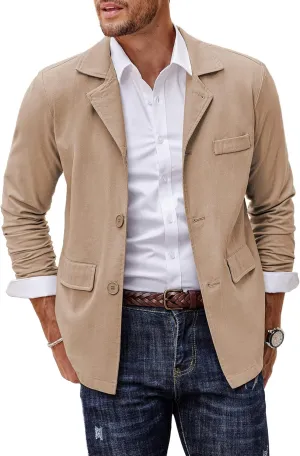 COOFANDY Men's Linen Cotton Casual Suits Blazer Jackets Lightweight Sports Coats