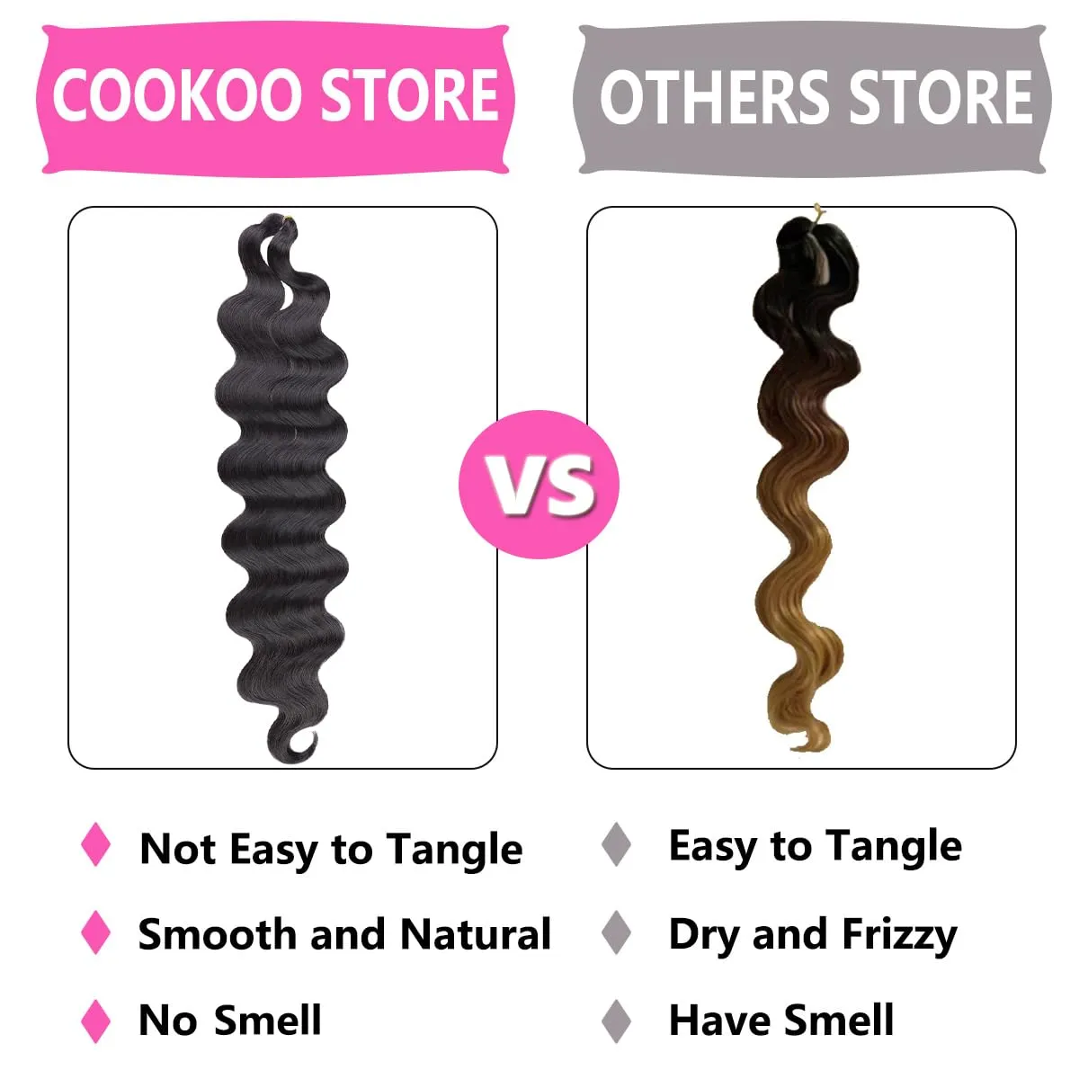 COOKOO 9 Packs Body Wave Braiding Hair 24 Inch Pre-Feathered Ombre 3 Tones Premium Bouncy French Curl Wavy Braiding Hair Wavy Texture Braiding Ocean Deap Twist Synthetic Hair Extensions(49#)