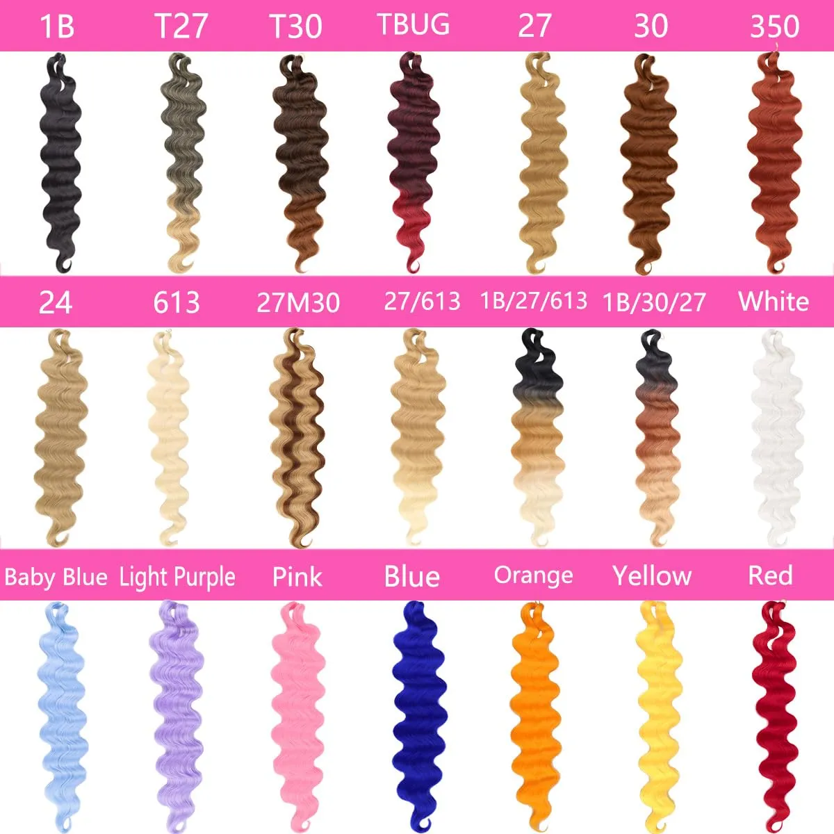 COOKOO 9 Packs Body Wave Braiding Hair 24 Inch Pre-Feathered Ombre 3 Tones Premium Bouncy French Curl Wavy Braiding Hair Wavy Texture Braiding Ocean Deap Twist Synthetic Hair Extensions(49#)