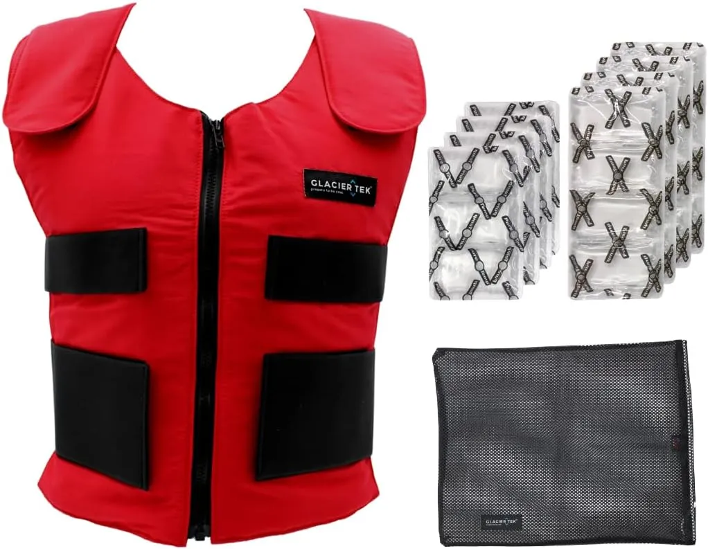 Cool Vest Personal Cooling, 59 Degrees for 2.5 hours 8 Cool Packs, Recharge in 30 Minutes