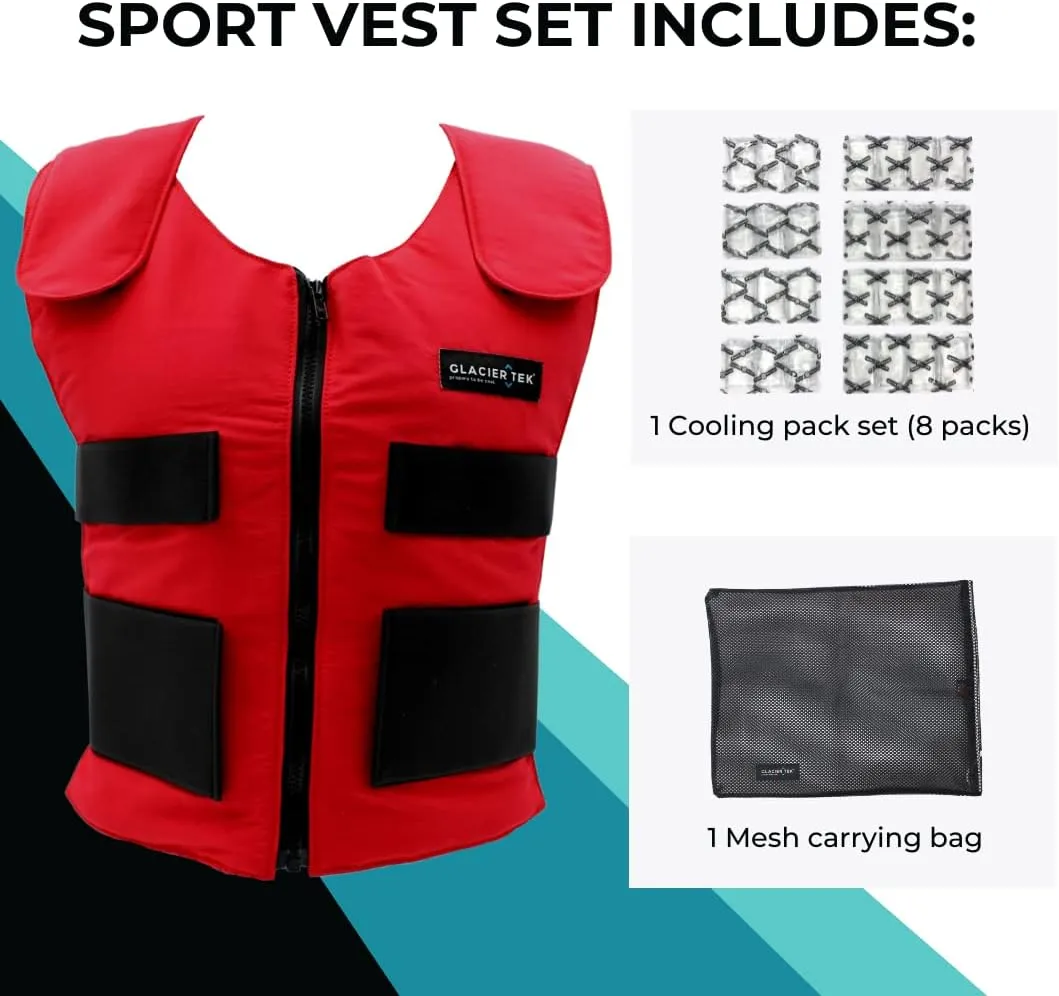 Cool Vest Personal Cooling, 59 Degrees for 2.5 hours 8 Cool Packs, Recharge in 30 Minutes