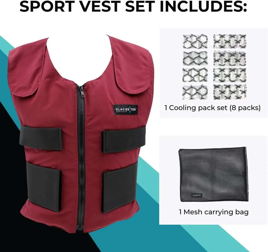 Cool Vest Personal Cooling, 59 Degrees for 2.5 hours 8 Cool Packs, Recharge in 30 Minutes