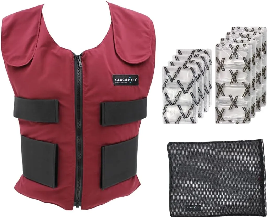 Cool Vest Personal Cooling, 59 Degrees for 2.5 hours 8 Cool Packs, Recharge in 30 Minutes