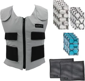 Cooling Vest for Men and Women with 8 Cooling Packs Plus Booster Set-Maintains 59ºF for up to 2.5 Hours