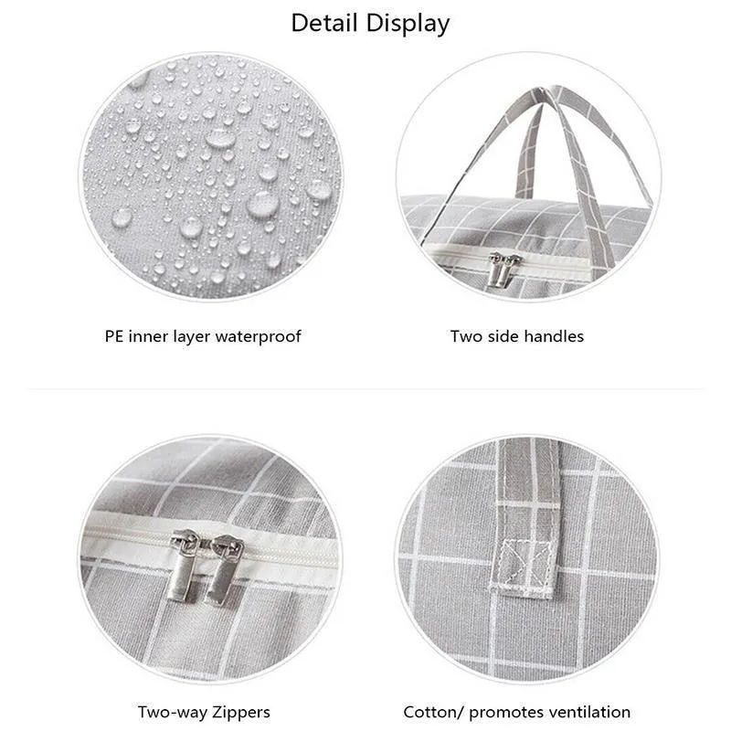 Cotton Linen Fabrics Home Organizer Bag 1PC 4Sizes