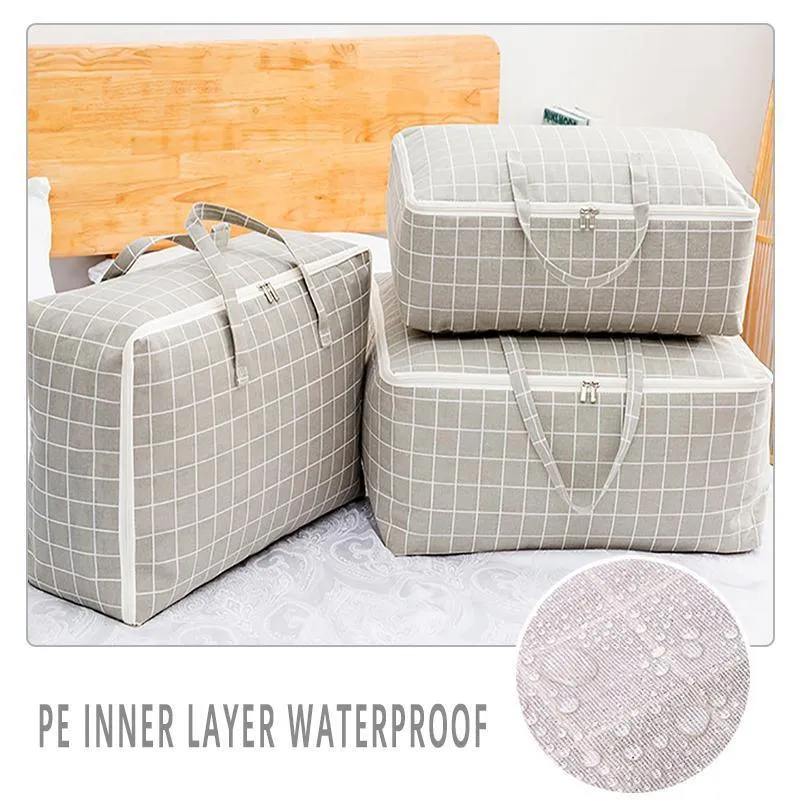 Cotton Linen Fabrics Home Organizer Bag 1PC 4Sizes
