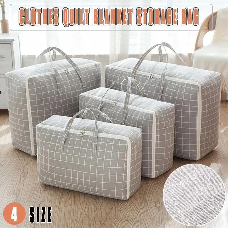 Cotton Linen Fabrics Home Organizer Bag 1PC 4Sizes