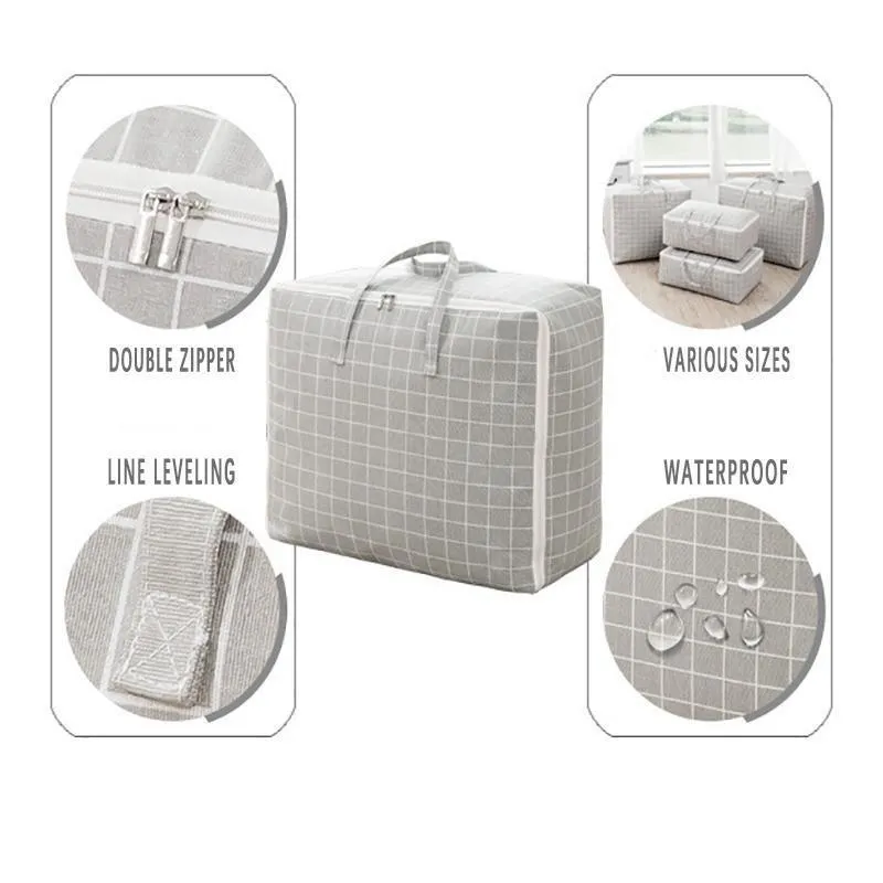 Cotton Linen Fabrics Home Organizer Bag 1PC 4Sizes
